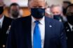 Trump for the first times wears face mask in public